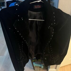 Velvet Blazer Black
